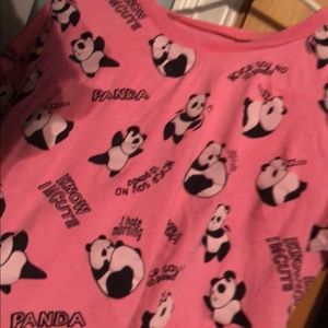 panda t-shirt/crop top